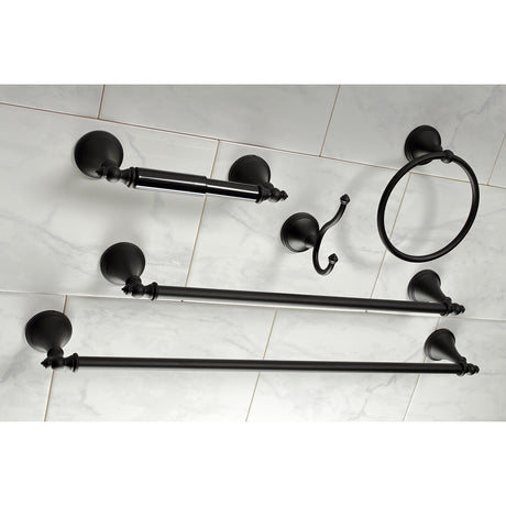 Naples BAHK1612478K 5-Piece Bathroom Hardware Set, Matte Black