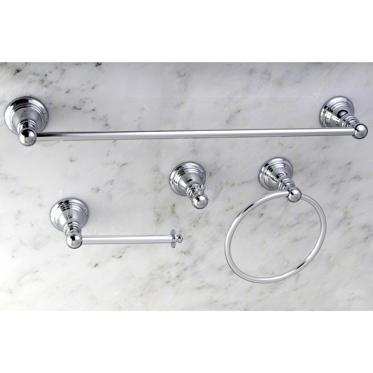 American Classic BAHK192478C 4-Piece Bathroom Hardware Set, Polished Chrome