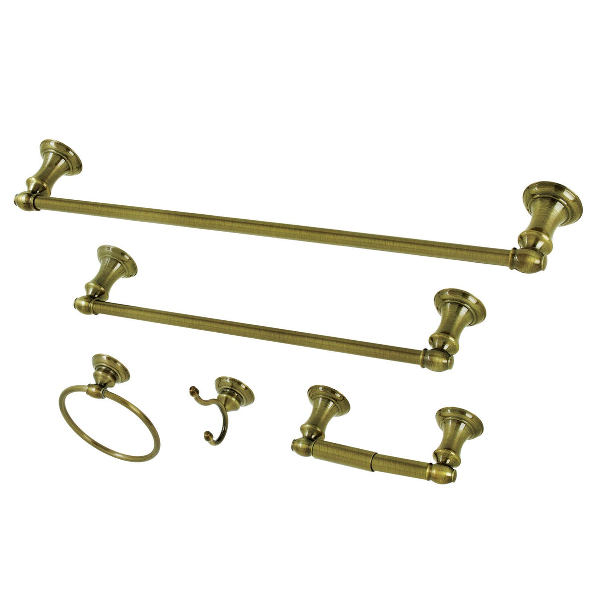 Provence BAHK2612478AB 5-Piece Bathroom Hardware Set, Antique Brass