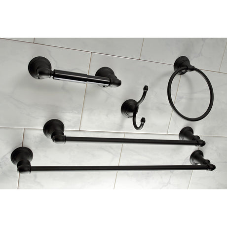 Provence BAHK2612478K 5-Piece Bathroom Hardware Set, Matte Black