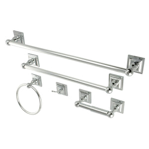 Serano BAHK3212478C 5-Piece Bathroom Hardware Set, Polished Chrome