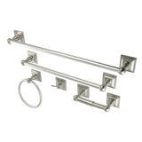 Serano BAHK3212478SN 5-Piece Bathroom Hardware Set, Brushed Nickel