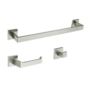 Lasdun BAHK60278BN 3-Piece Bathroom Hardware Set, Brushed Nickel
