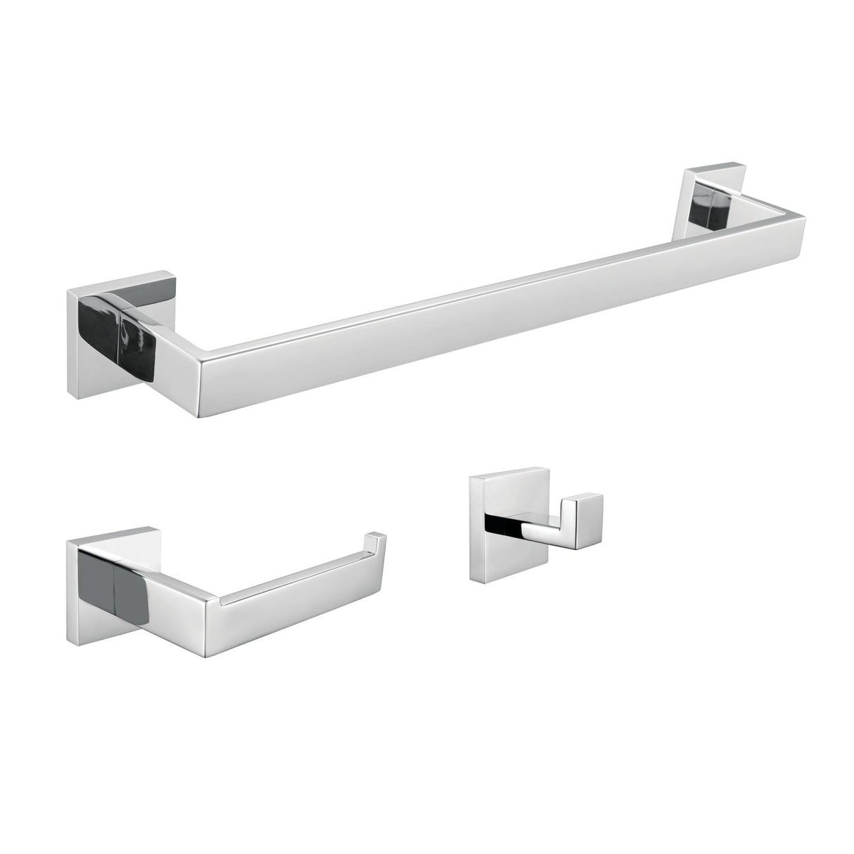 Lasdun BAHK60278C 3-Piece Bathroom Hardware Set, Polished Chrome