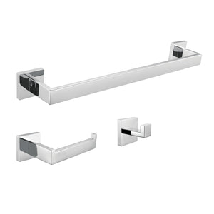 Lasdun BAHK60278C 3-Piece Bathroom Hardware Set, Polished Chrome