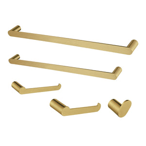 Dessau BAHK6112478BB 5-Piece Bathroom Hardware Set, Brushed Brass