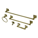 Monarch BAHK61212478AB 5-Piece Bathroom Hardware Set, Antique Brass