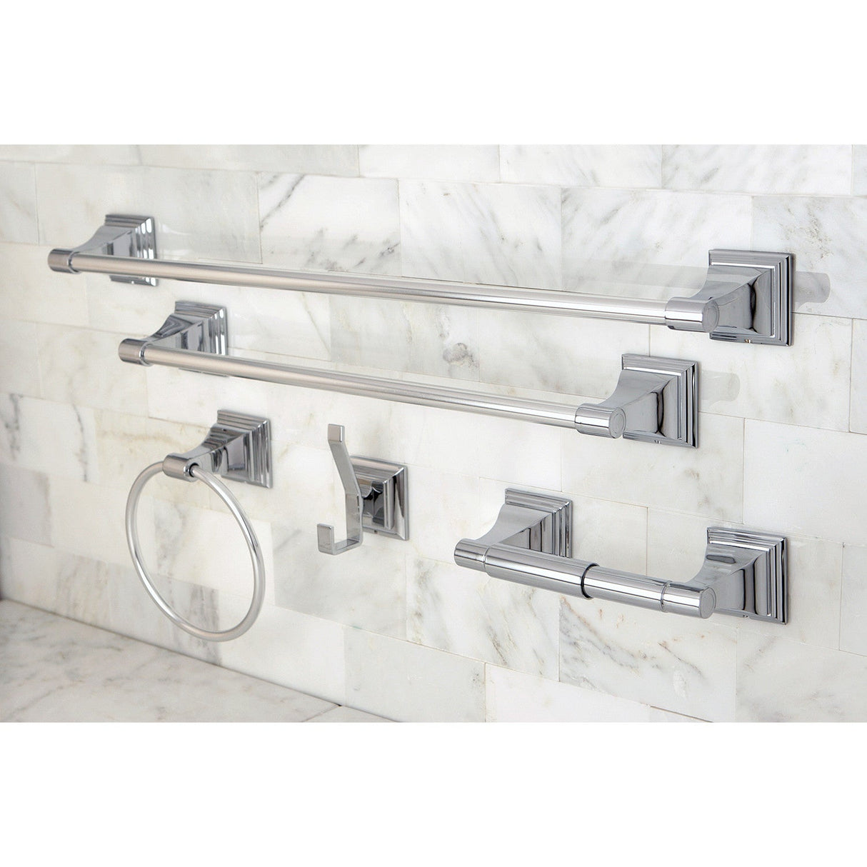 Monarch BAHK61212478C 5-Piece Bathroom Hardware Set, Polished Chrome