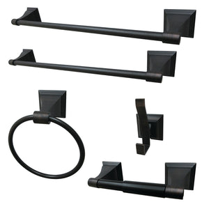 Monarch BAHK61212478ORB 5-Piece Bathroom Hardware Set, Oil Rubbed Bronze