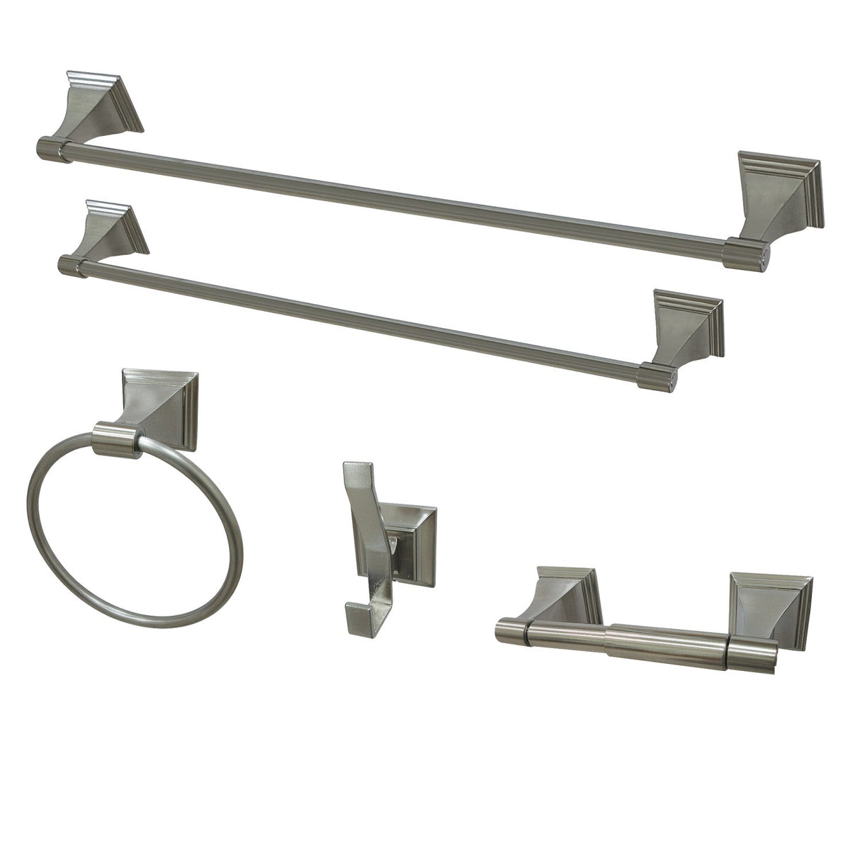 Monarch BAHK61212478SN 5-Piece Bathroom Hardware Set, Brushed Nickel