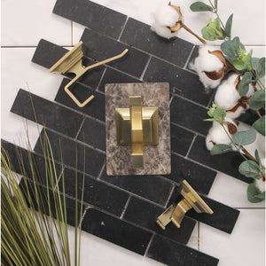 Monarch BAHK6127BB 3-Piece Robe Hook, Brushed Brass