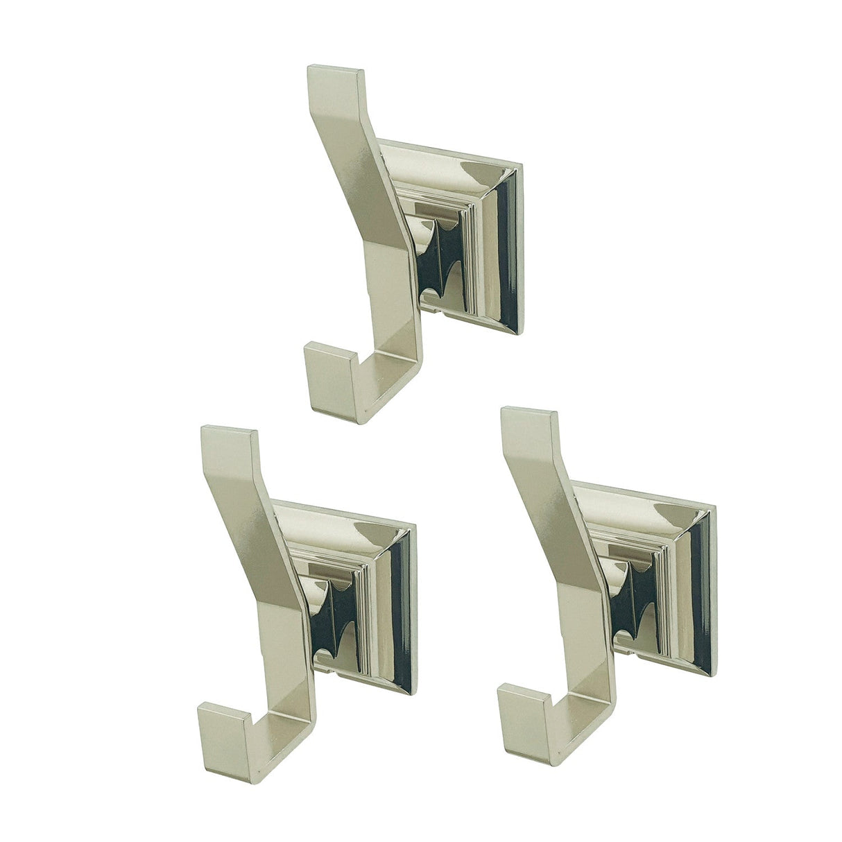 Monarch BAHK6127PN 3-Piece Robe Hook, Polished Nickel