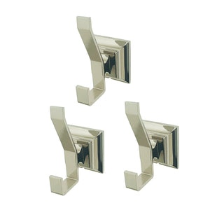 Monarch BAHK6127PN 3-Piece Robe Hook, Polished Nickel
