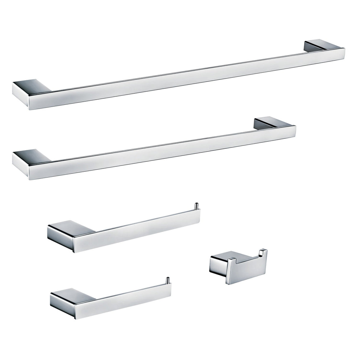 Metzinger BAHK6312478C 5-Piece Bathroom Hardware Set, Polished Chrome