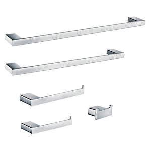Metzinger BAHK6312478C 5-Piece Bathroom Hardware Set, Polished Chrome