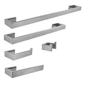 Lasdun BAHK6412478BN 5-Piece Bathroom Hardware Set, Brushed Nickel