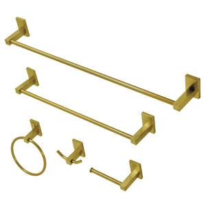 Continental BAHK8212478BB 5-Piece Bathroom Hardware Set, Brushed Brass