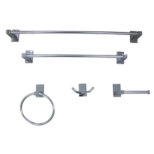 Continental BAHK8212478C 5-Piece Bathroom Hardware Set, Polished Chrome