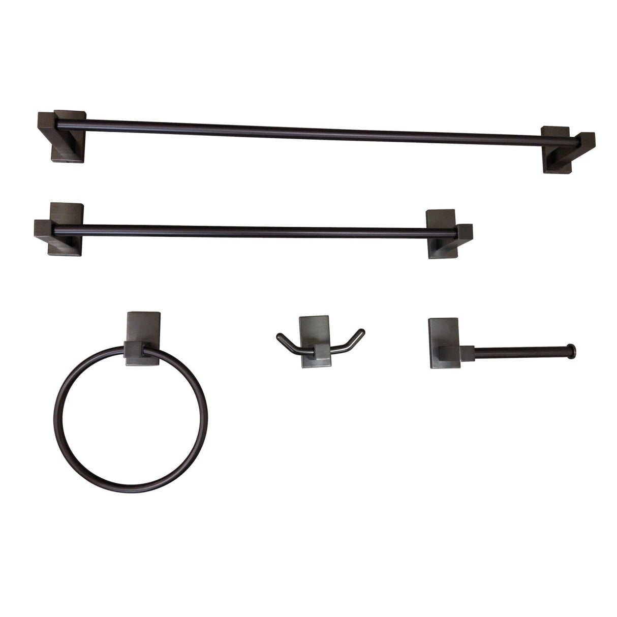 Continental BAHK8212478ORB 5-Piece Bathroom Hardware Set, Oil Rubbed Bronze