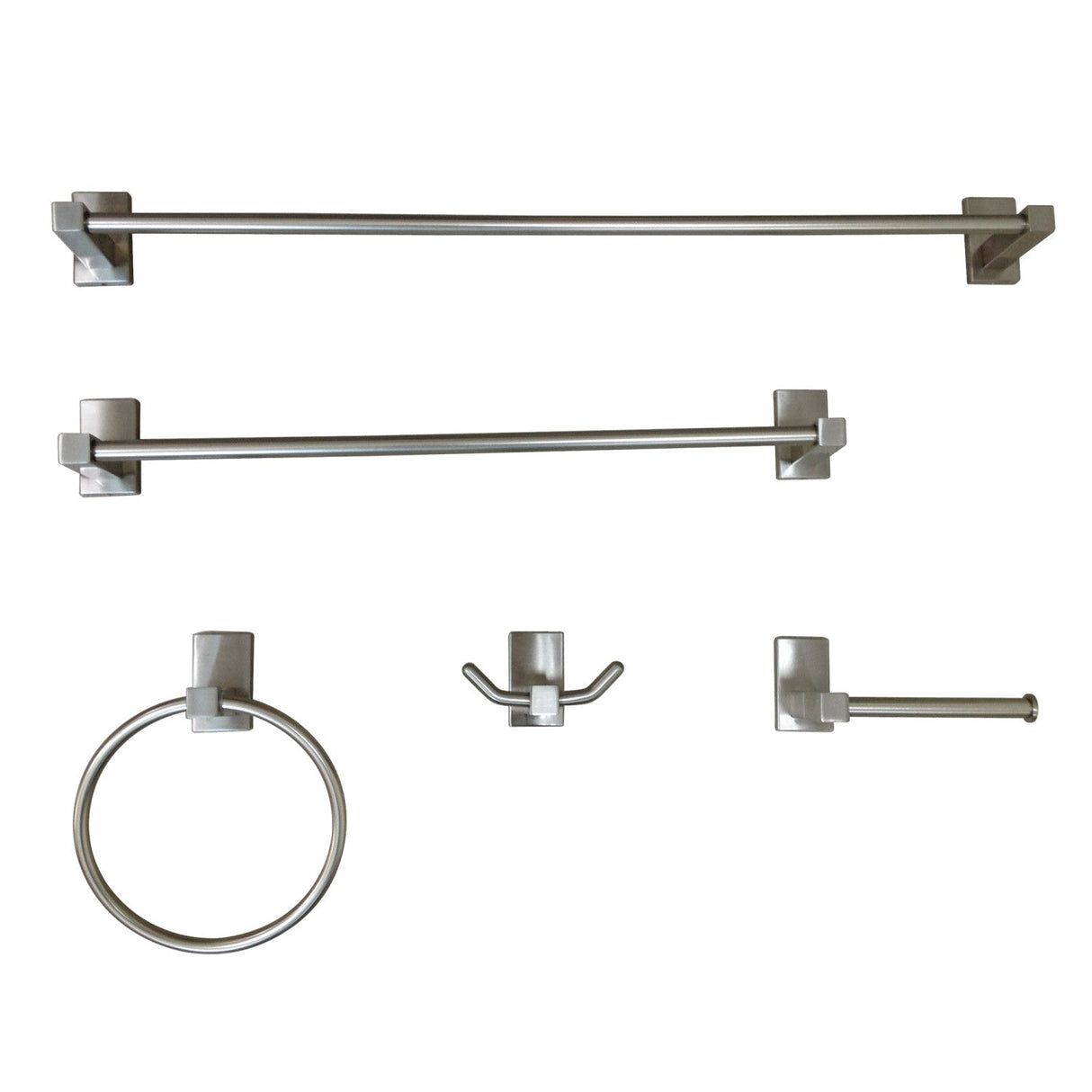 Continental BAHK8212478SN 5-Piece Bathroom Hardware Set, Brushed Nickel