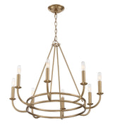 Bailey 8 Light Aged Brass Chandelier BAI-A2108-AG