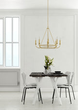 Bailey 8 Light Aged Brass Chandelier BAI-A2108-AG