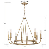 Bailey 8 Light Aged Brass Chandelier BAI-A2108-AG