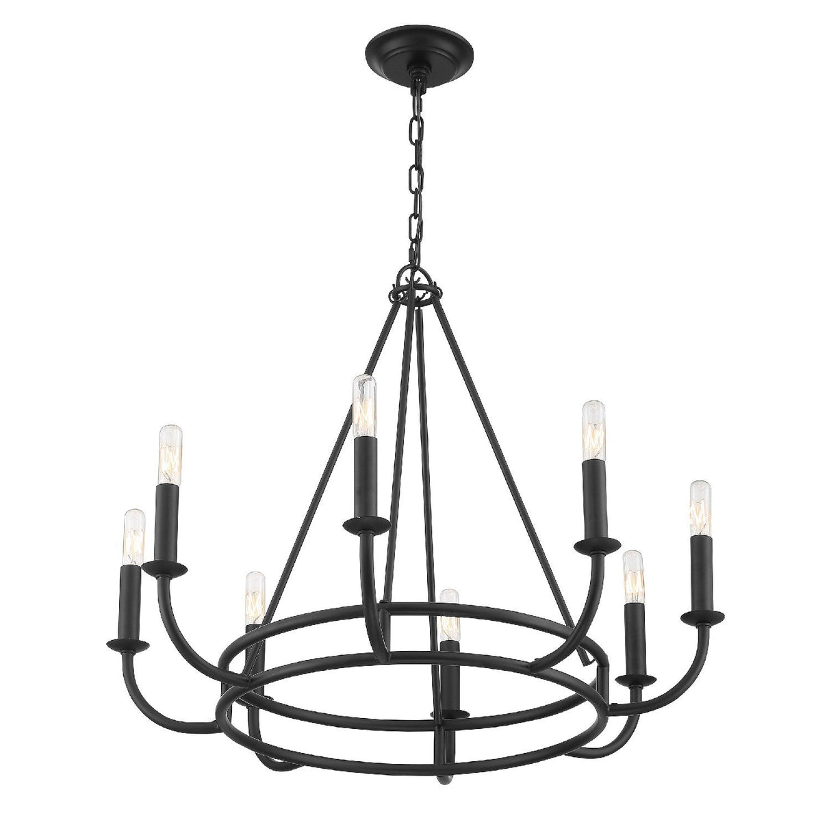 Bailey 8 Light Aged Brass Chandelier BAI-A2108-AG