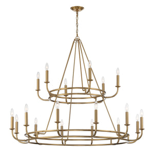Bailey 18 Light Aged Brass Chandelier BAI-A2109-AG