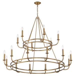Bailey 18 Light Aged Brass Chandelier BAI-A2109-AG