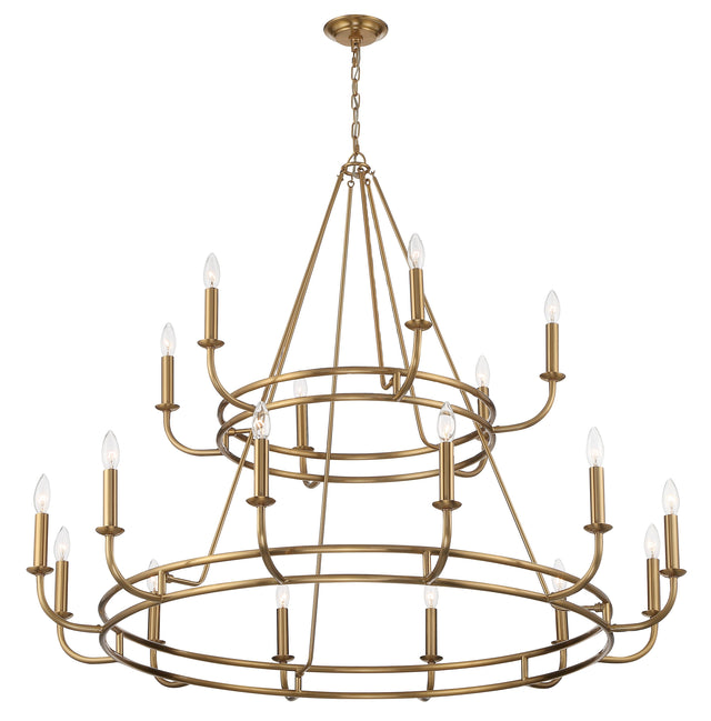 Bailey 18 Light Aged Brass Chandelier BAI-A2109-AG