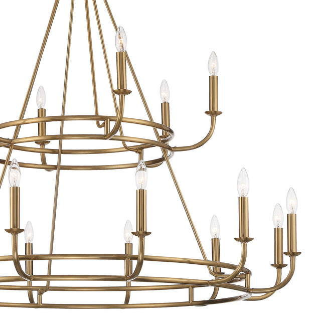 Bailey 18 Light Aged Brass Chandelier BAI-A2109-AG