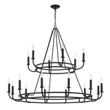 Bailey 18 Light Matte Black Chandelier BAI-A2109-MK