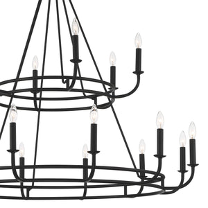 Bailey 18 Light Aged Brass Chandelier BAI-A2109-AG