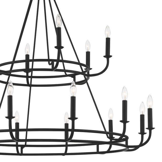 Bailey 18 Light Aged Brass Chandelier BAI-A2109-AG
