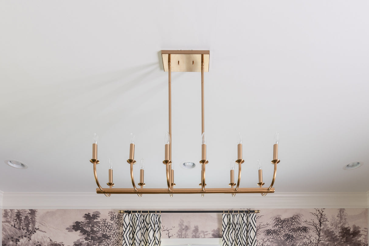 Bailey 12 Light Aged Brass Chandelier BAI-A2112-AG