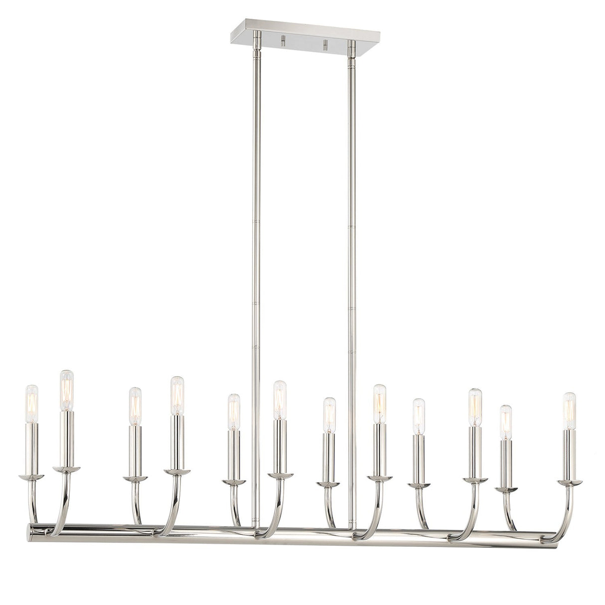 Bailey 12 Light Polished Nickel Chandelier BAI-A2112-PN