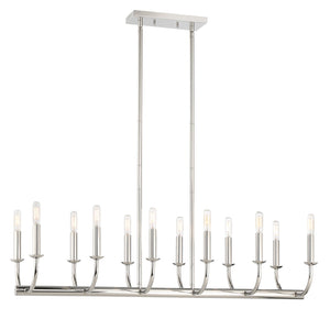 Bailey 12 Light Polished Nickel Chandelier BAI-A2112-PN