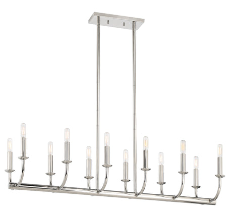 Bailey 12 Light Polished Nickel Chandelier BAI-A2112-PN