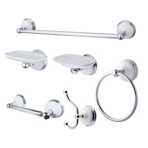 Victorian BAK1110C2 6-Piece Bathroom Hardware Set, Polished Chrome