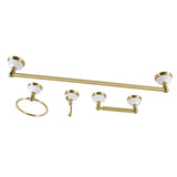 Victorian BAK1111478BB 4-Piece Bathroom Hardware Set, Brushed Brass