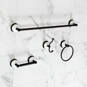 Victorian BAK1111478MB 4-Piece Bathroom Hardware Set, Matte Black