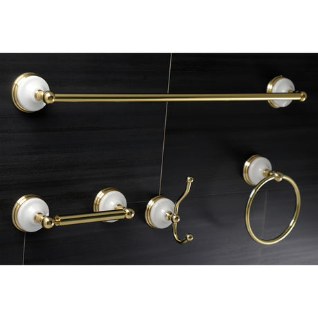 Victorian BAK1111478PB 4-Piece Bathroom Hardware Set, Polished Brass