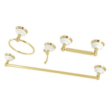 Victorian BAK1111478PB 4-Piece Bathroom Hardware Set, Polished Brass