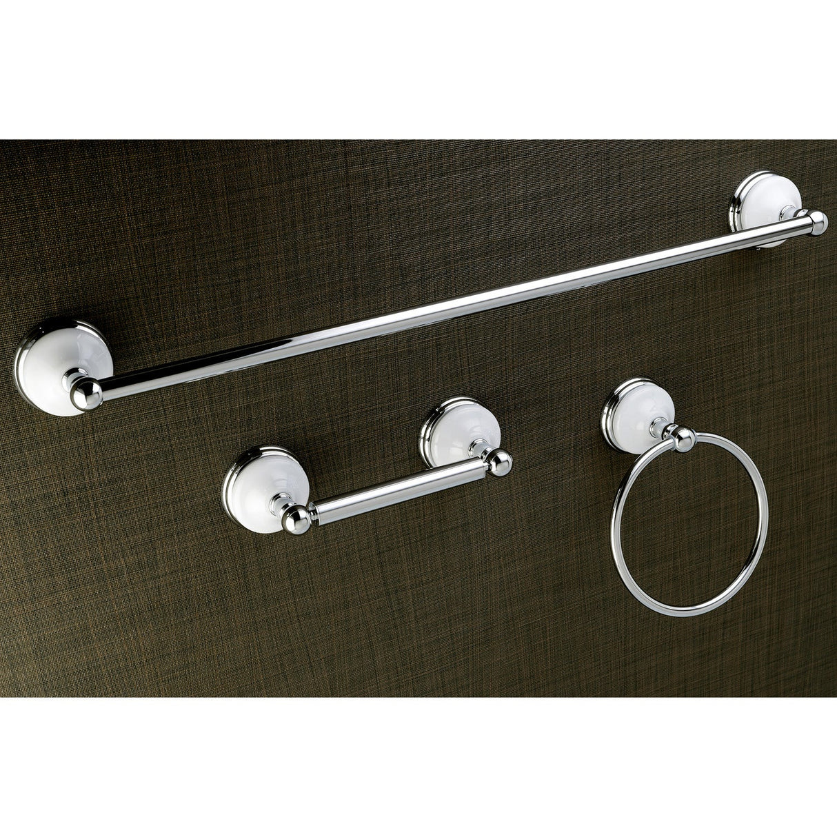 Victorian BAK111148C 3-Piece Bathroom Hardware Set, Polished Chrome
