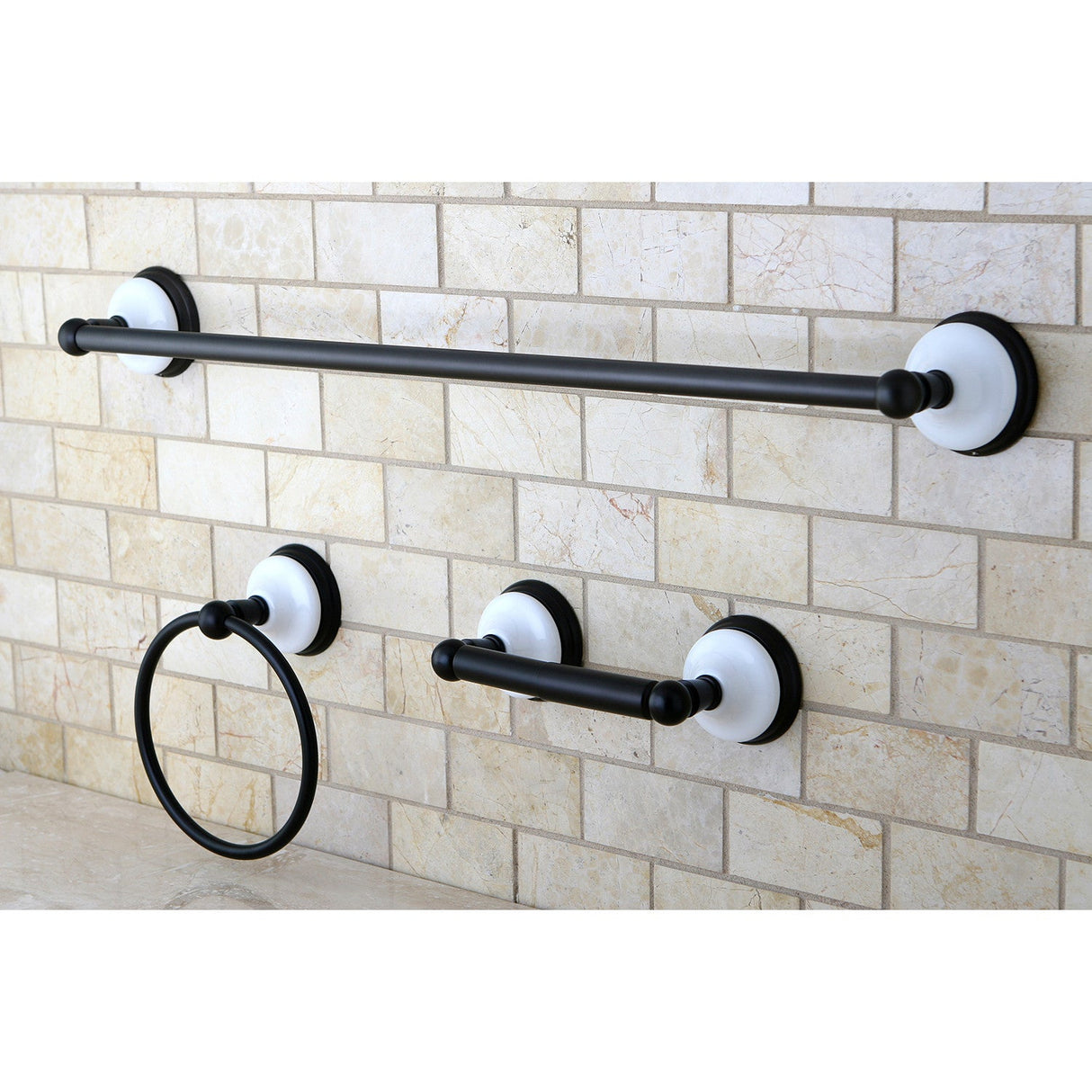 Victorian BAK111148ORB 3-Piece Bathroom Hardware Set, Oil Rubbed Bronze