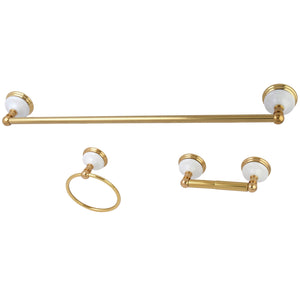 Victorian BAK111148PB 3-Piece Bathroom Hardware Set, Polished Brass