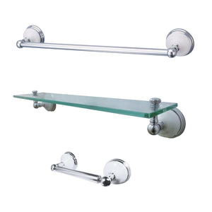Victorian BAK111289C 3-Piece Bathroom Hardware Set, Polished Chrome