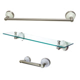 Victorian BAK111289SN 3-Piece Bathroom Hardware Set, Brushed Nickel