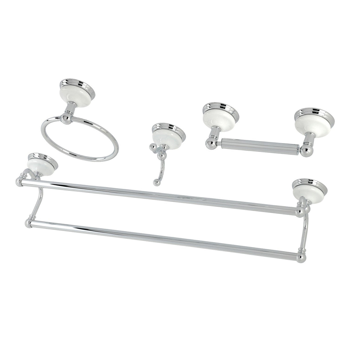 Victorian BAK1113478C 4-Piece Bathroom Hardware Set, Polished Chrome